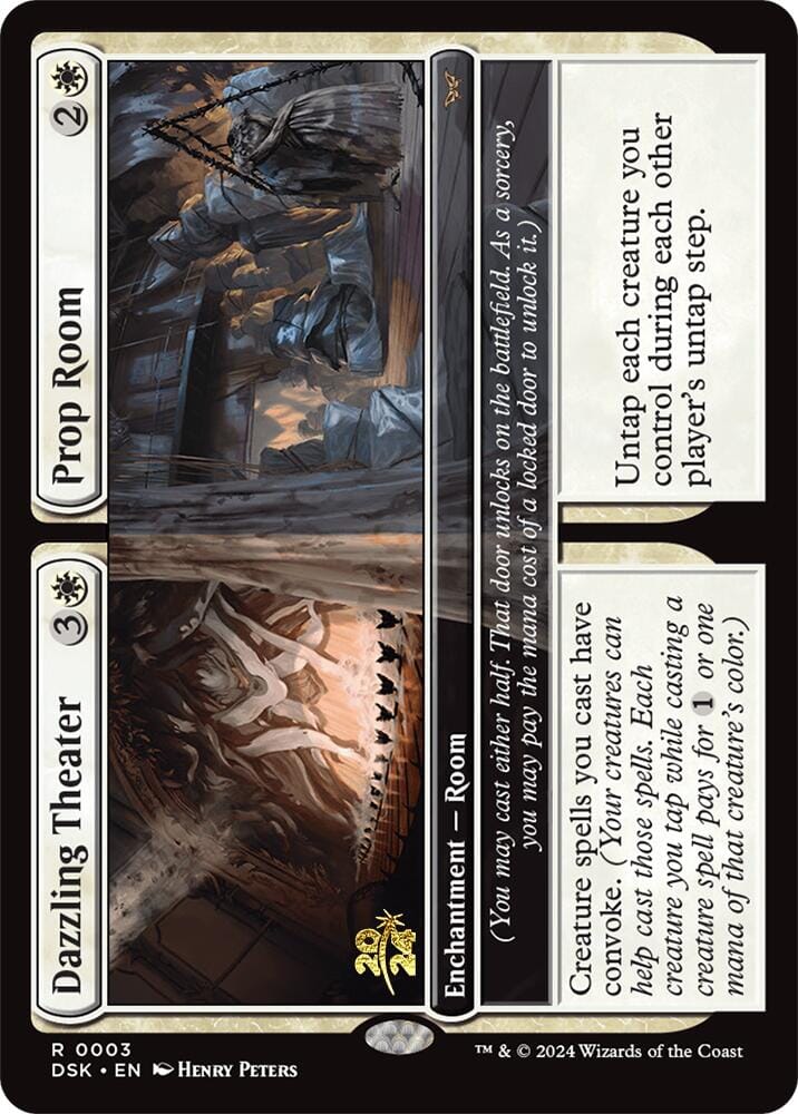 Dazzling Theater // Prop Room [Duskmourn: House of Horror Prerelease Promos] MTG Single Magic: The Gathering  | Multizone: Comics And Games
