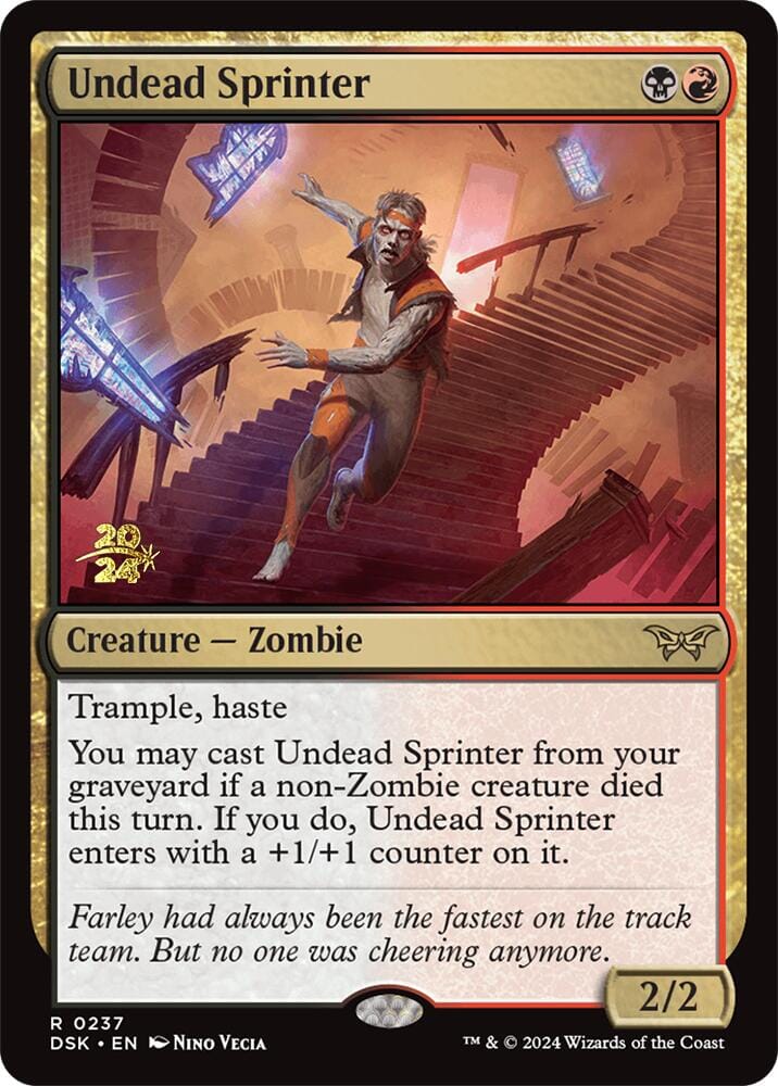 Undead Sprinter [Duskmourn: House of Horror Prerelease Promos] MTG Single Magic: The Gathering  | Multizone: Comics And Games