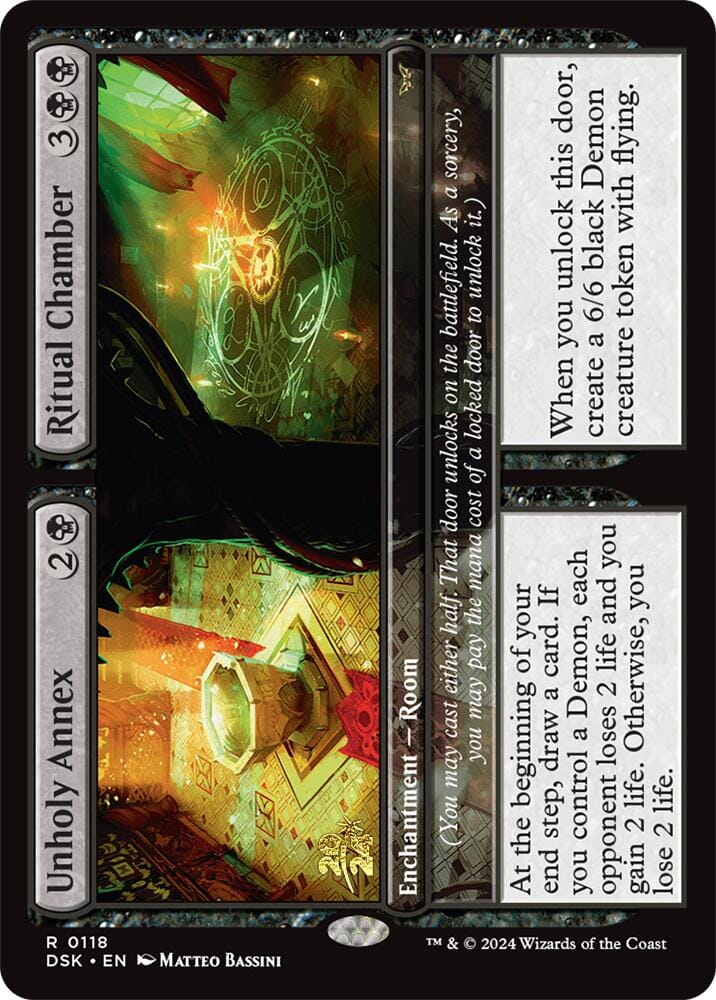 Unholy Annex // Ritual Chamber [Duskmourn: House of Horror Prerelease Promos] MTG Single Magic: The Gathering  | Multizone: Comics And Games