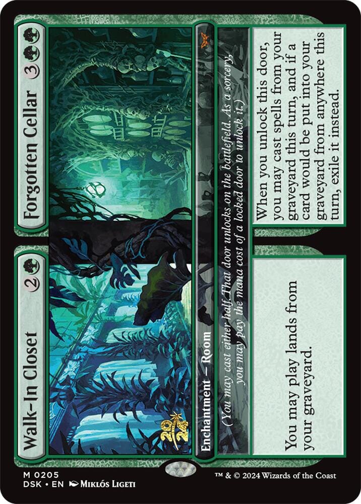 Walk-In Closet // Forgotten Cellar [Duskmourn: House of Horror Prerelease Promos] MTG Single Magic: The Gathering  | Multizone: Comics And Games