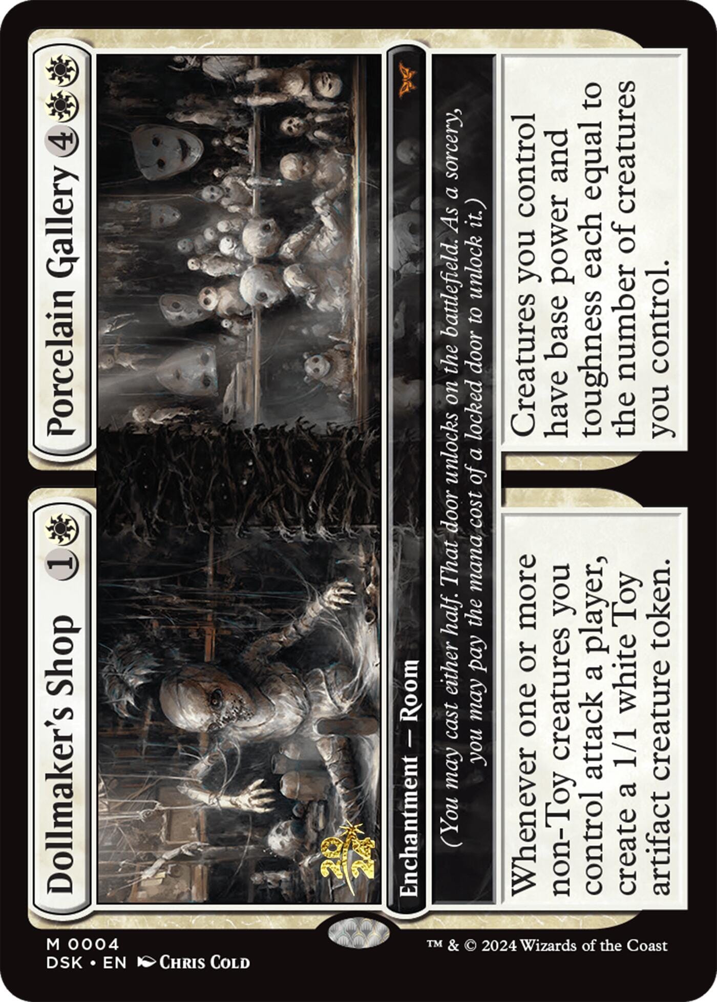 Dollmaker's Shop // Porcelain Gallery [Duskmourn: House of Horror Prerelease Promos] MTG Single Magic: The Gathering  | Multizone: Comics And Games