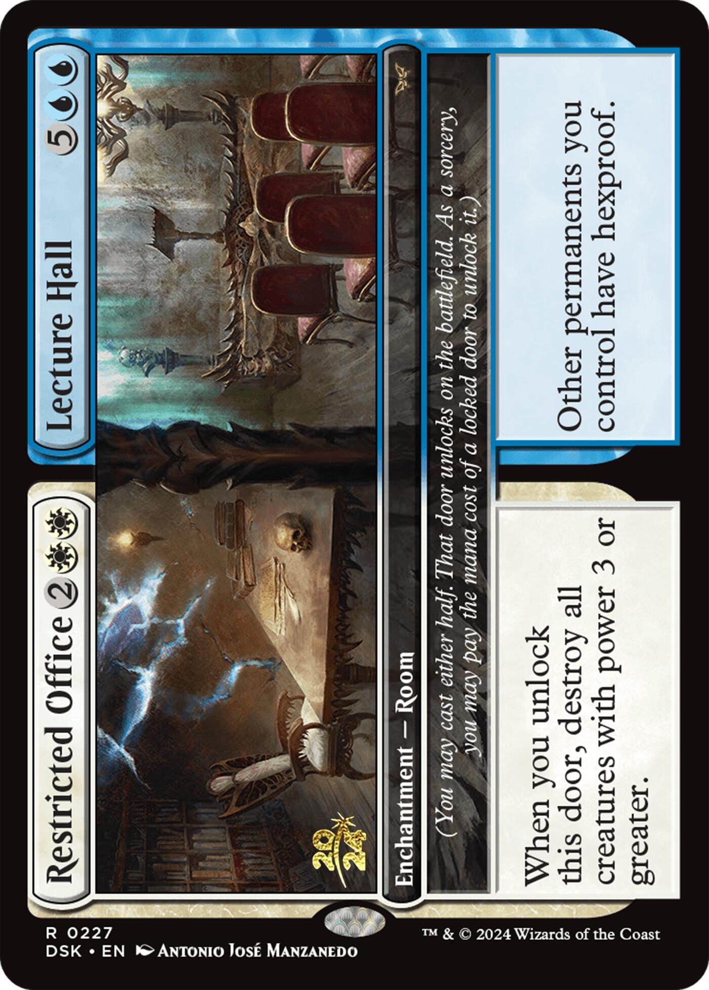 Restricted Office // Lecture Hall [Duskmourn: House of Horror Prerelease Promos] MTG Single Magic: The Gathering  | Multizone: Comics And Games