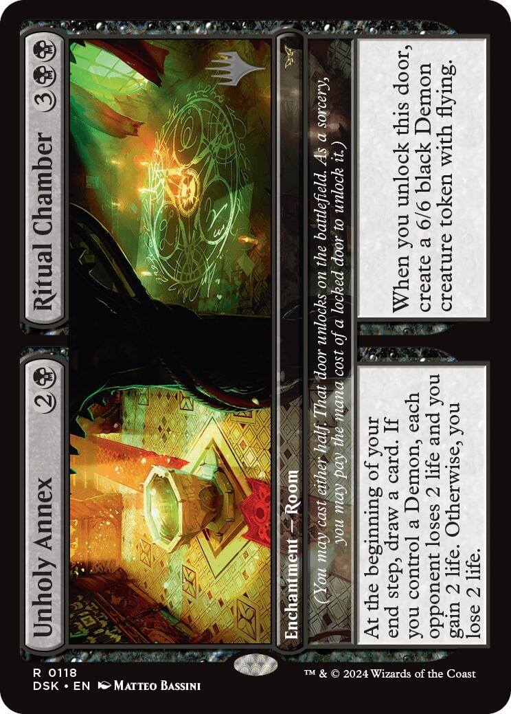 Unholy Annex // Ritual Chamber (Promo Pack) [Duskmourn: House of Horror Promos] MTG Single Magic: The Gathering  | Multizone: Comics And Games