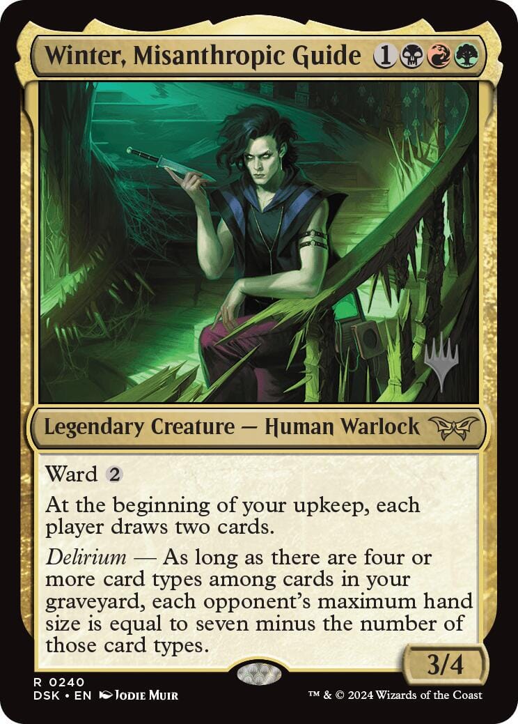 Winter, Misanthropic Guide (Promo Pack) [Duskmourn: House of Horror Promos] MTG Single Magic: The Gathering  | Multizone: Comics And Games