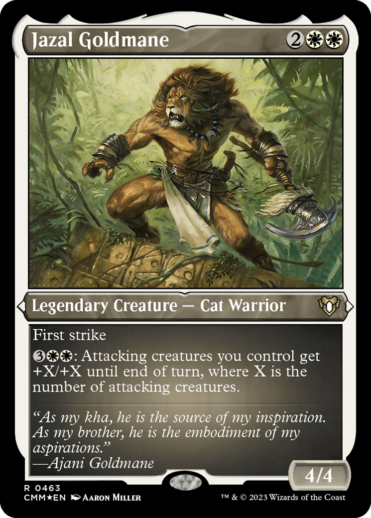 Jazal Goldmane (Foil Etched) [Commander Masters] MTG Single Magic: The Gathering  | Multizone: Comics And Games