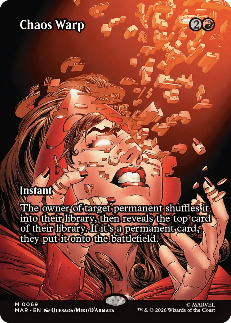 Chaos Warp (Borderless) [Marvel Universe: Eternal-Legal] MTG Single Magic: The Gathering  | Multizone: Comics And Games