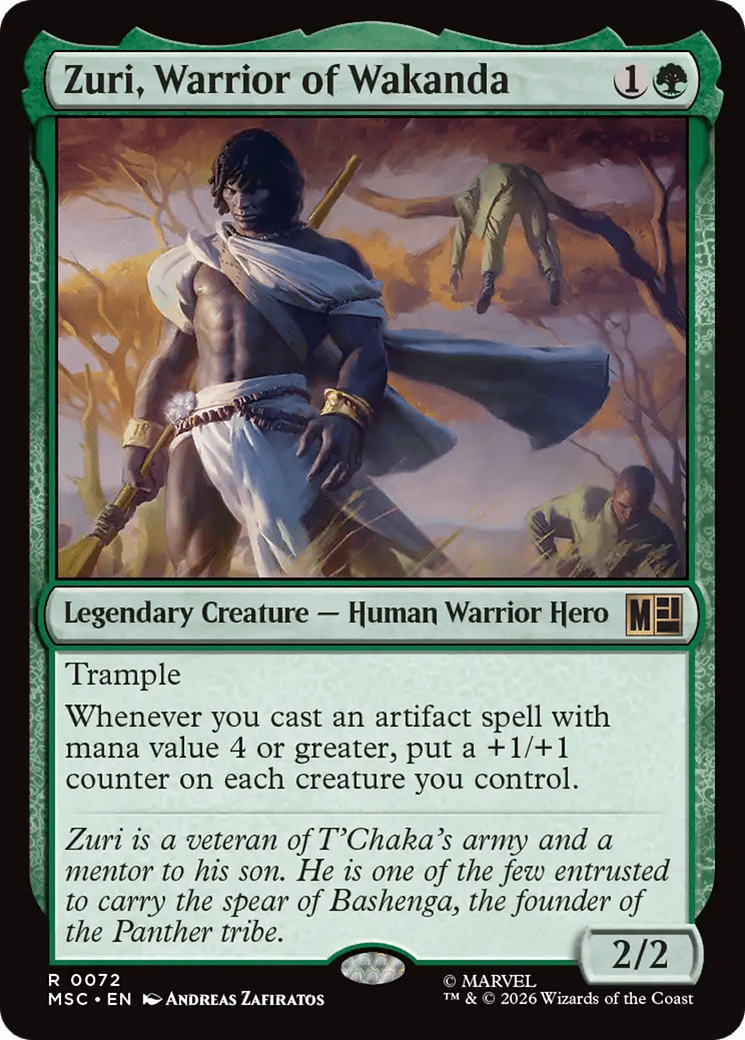 Zuri, Warrior of Wakanda [Marvel Super Heroes Commander] MTG Single Magic: The Gathering  | Multizone: Comics And Games