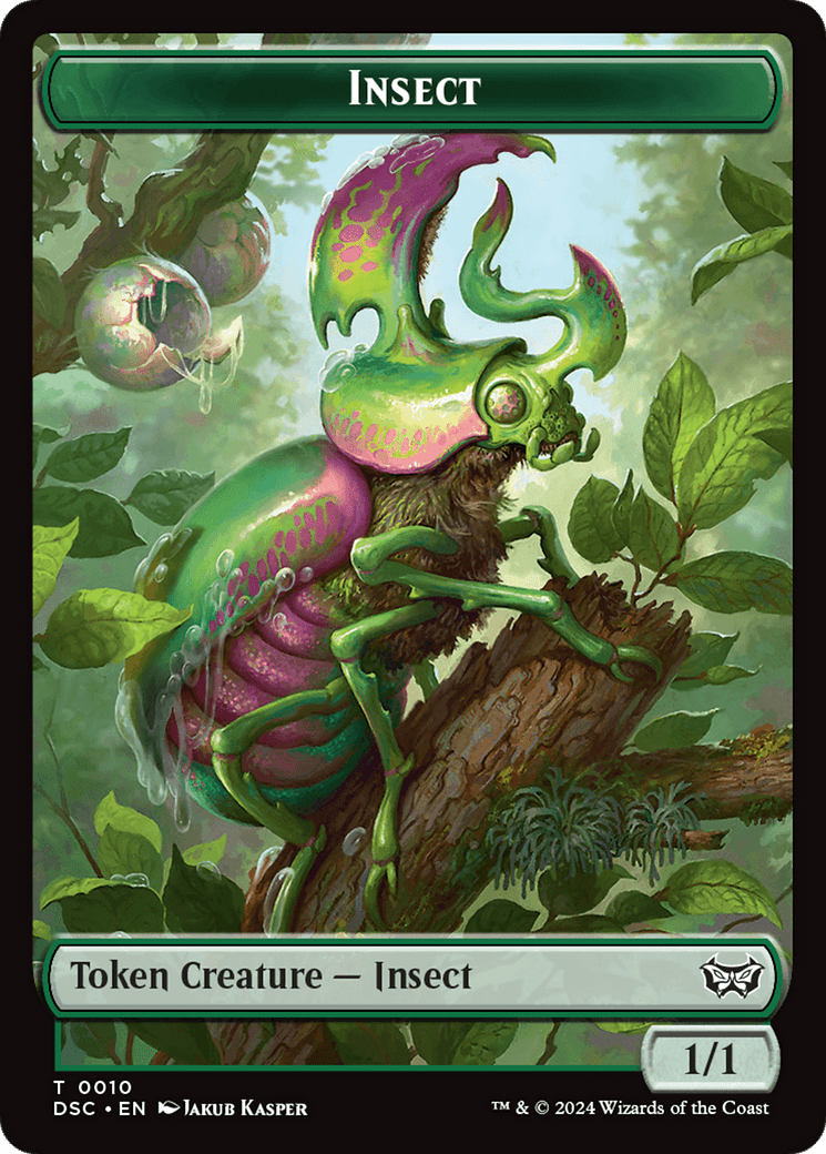 Wurm (0019) // Insect (0010) Double-Sided Token [Duskmourn: House of Horror Commander Tokens] MTG Single Magic: The Gathering  | Multizone: Comics And Games