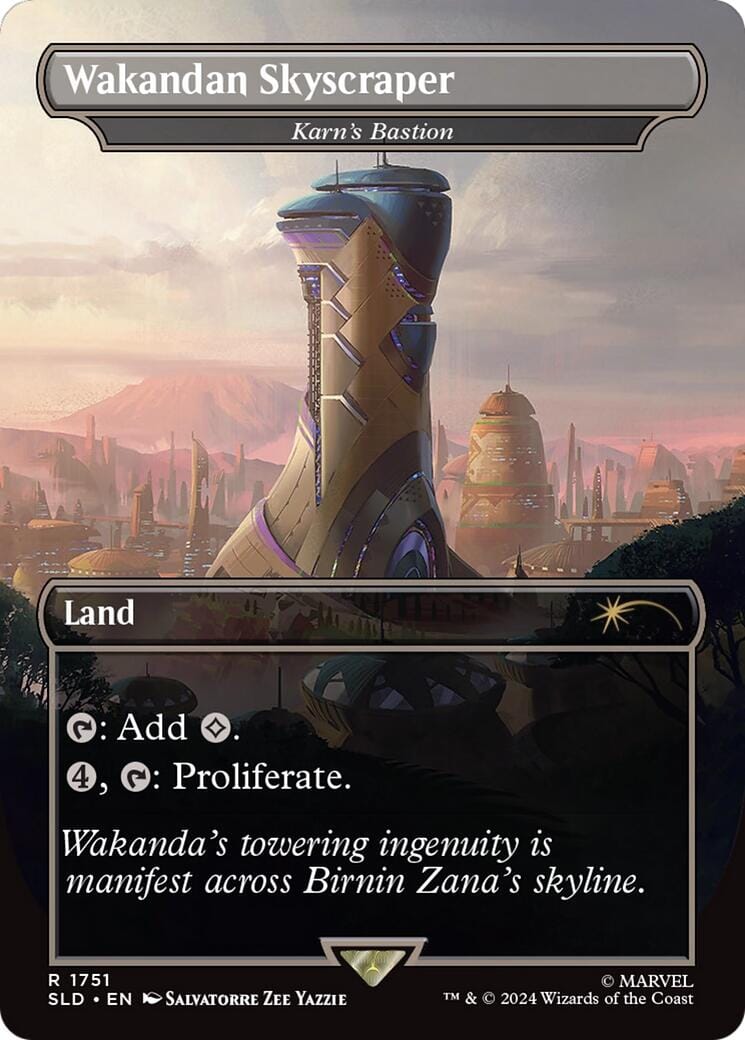 Wakandan Skyscraper - Karn's Bastion [Secret Lair Drop Series] MTG Single Magic: The Gathering  | Multizone: Comics And Games