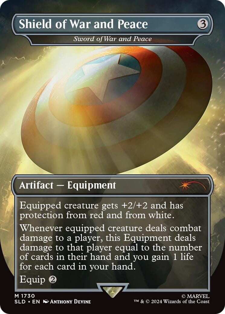 Shield of War and Peace - Sword of War and Peace (Rainbow Foil) [Secret Lair Drop Series] MTG Single Magic: The Gathering  | Multizone: Comics And Games