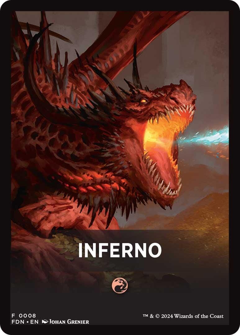 Inferno Theme Card [Foundations Tokens] MTG Single Magic: The Gathering  | Multizone: Comics And Games