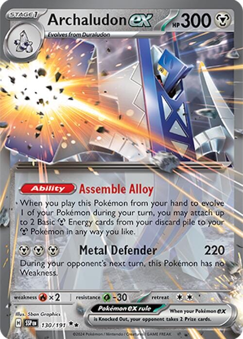 Archaludon ex (130/191) [Scarlet & Violet: Surging Sparks] Pokemon Single Pokémon  | Multizone: Comics And Games