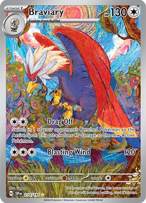 Braviary (214/191) [Scarlet & Violet: Surging Sparks] Pokemon Single Pokémon  | Multizone: Comics And Games