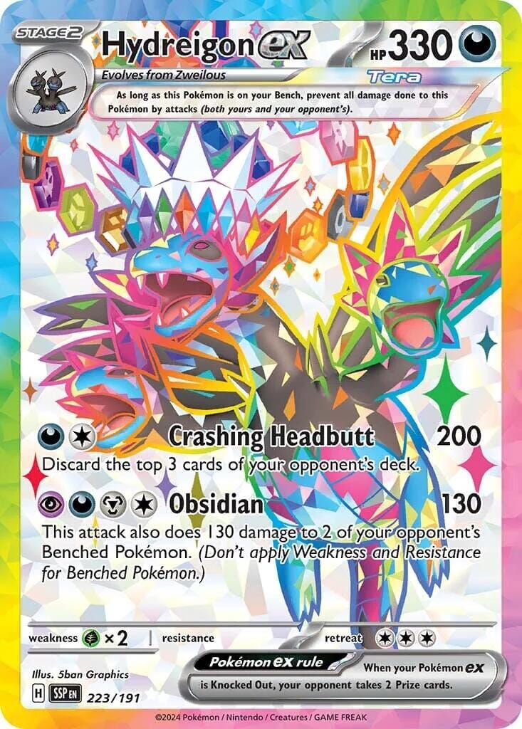 Hydreigon ex (223/191) [Scarlet & Violet: Surging Sparks] Pokemon Single Pokémon  | Multizone: Comics And Games