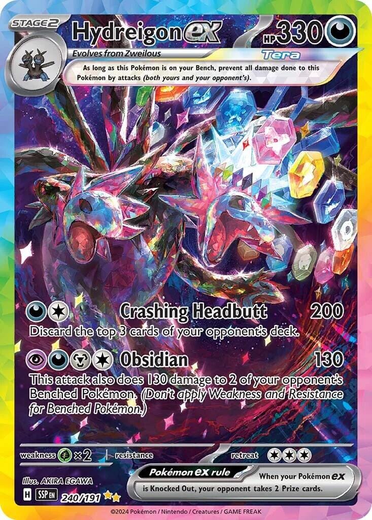 Hydreigon ex (240/191) [Scarlet & Violet: Surging Sparks] Pokemon Single Pokémon  | Multizone: Comics And Games