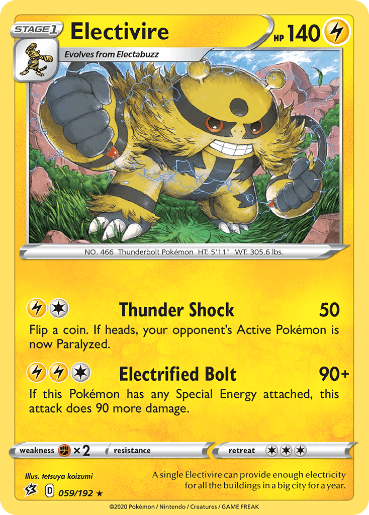 Electivire (059/192) [Sword & Shield: Rebel Clash] Pokemon Single Pokémon  | Multizone: Comics And Games