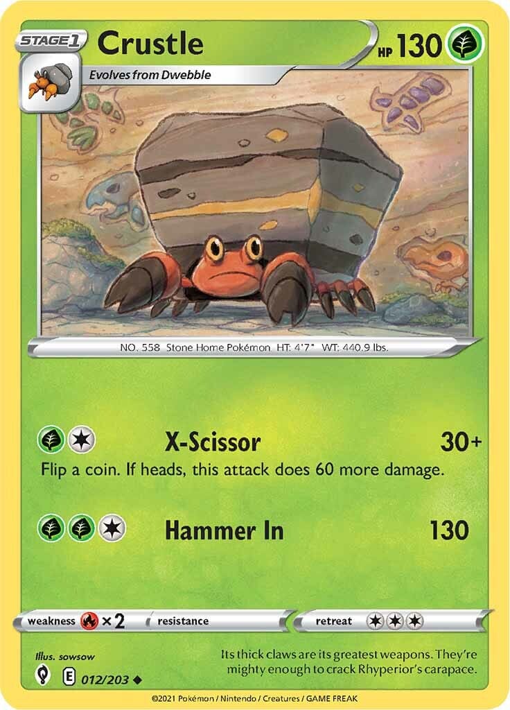 Crustle (012/203) [Sword & Shield: Evolving Skies] Pokemon Single Pokémon  | Multizone: Comics And Games