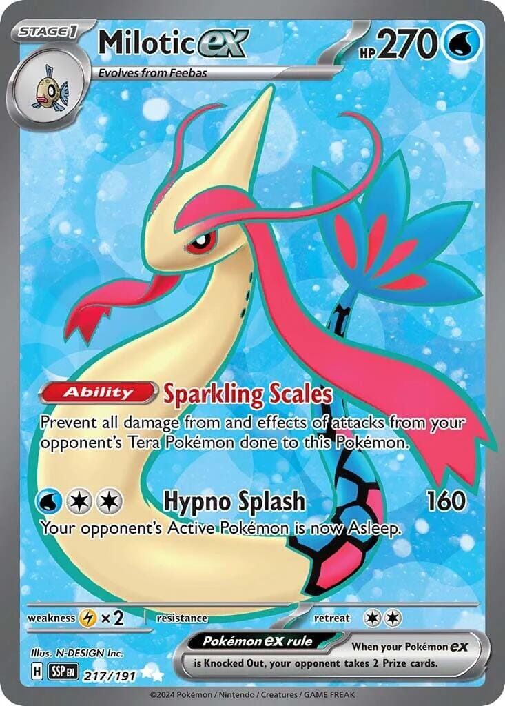 Milotic ex (217/191) [Scarlet & Violet: Surging Sparks] Pokemon Single Pokémon  | Multizone: Comics And Games