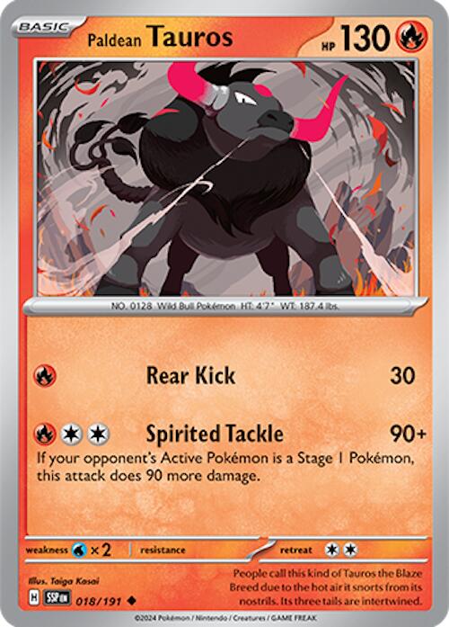 Paldean Tauros (018/191) [Scarlet & Violet: Surging Sparks] | Multizone: Comics And Games