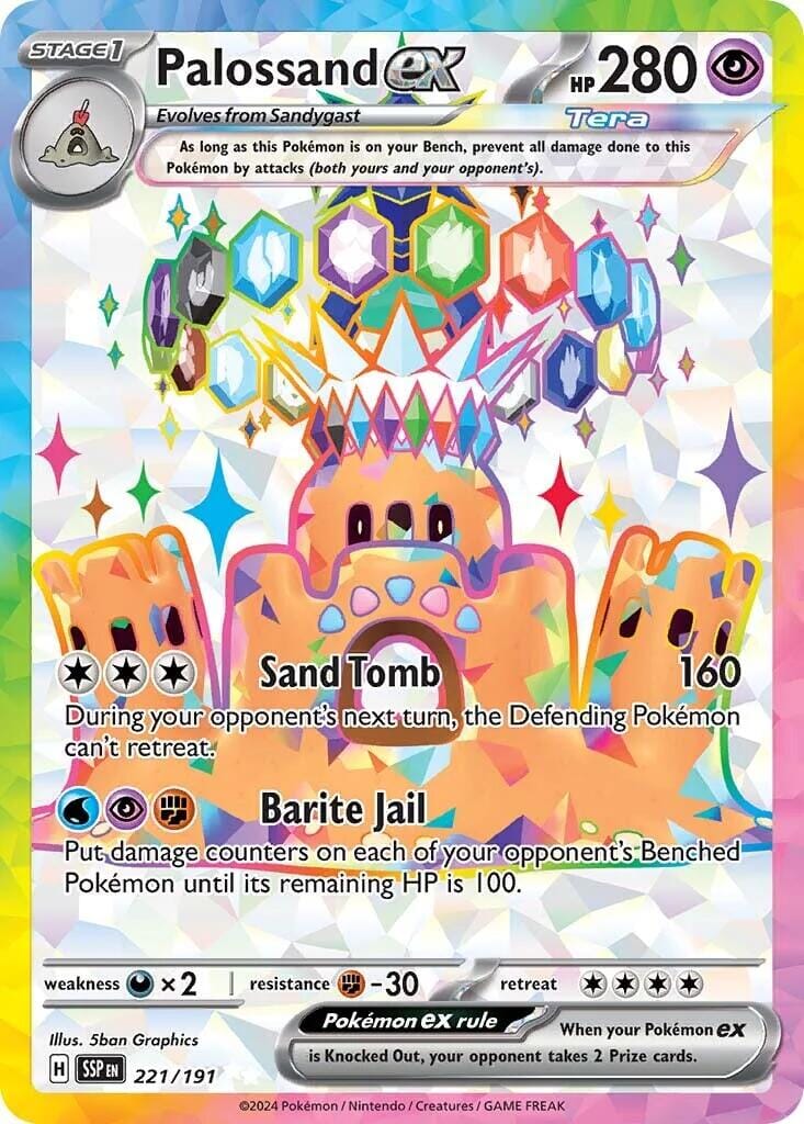 Palossand ex (221/191) [Scarlet & Violet: Surging Sparks] Pokemon Single Pokémon  | Multizone: Comics And Games