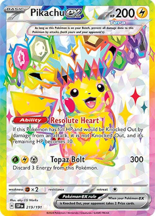 Pikachu ex (219/191) [Scarlet & Violet: Surging Sparks] Pokemon Single Pokémon  | Multizone: Comics And Games