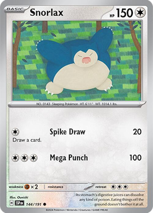 Snorlax (144/191) [Scarlet & Violet: Surging Sparks] | Multizone: Comics And Games