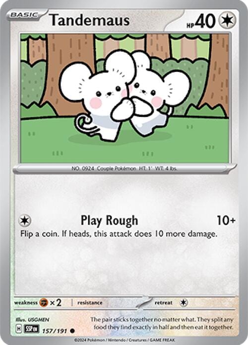 Tandemaus (157/191) [Scarlet & Violet: Surging Sparks] Pokemon Single Pokémon  | Multizone: Comics And Games