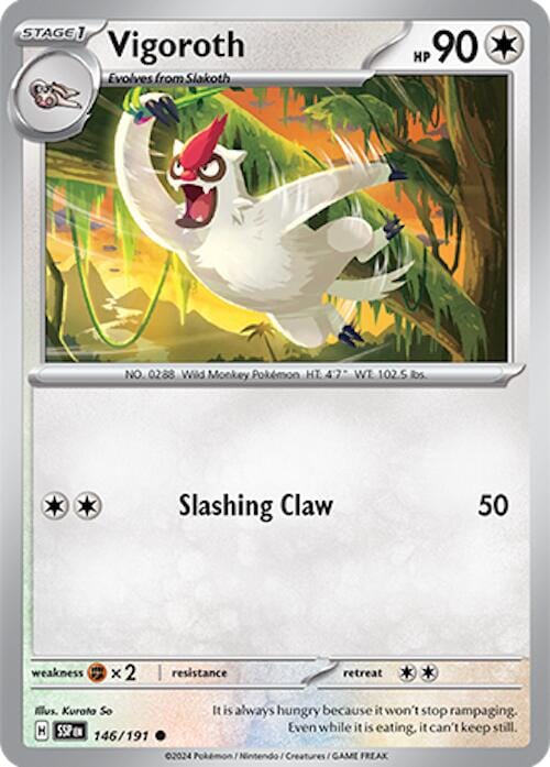 Vigoroth (146/191) [Scarlet & Violet: Surging Sparks] Pokemon Single Pokémon  | Multizone: Comics And Games