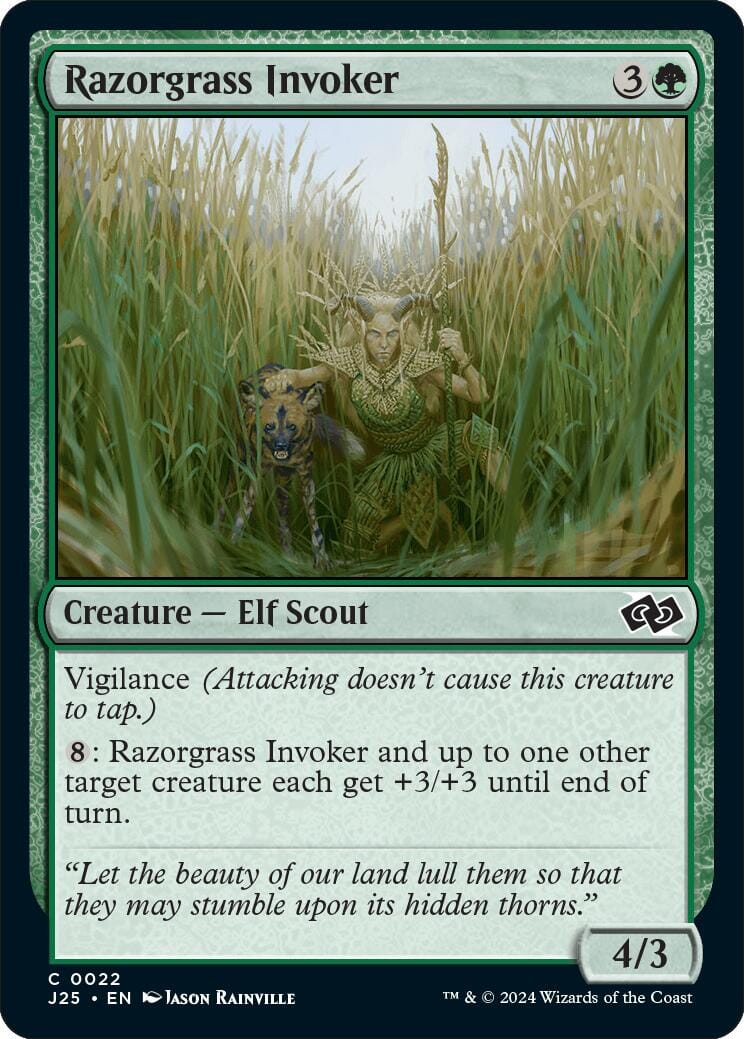 Razorgrass Invoker [Foundations Jumpstart] MTG Single Magic: The Gathering  | Multizone: Comics And Games