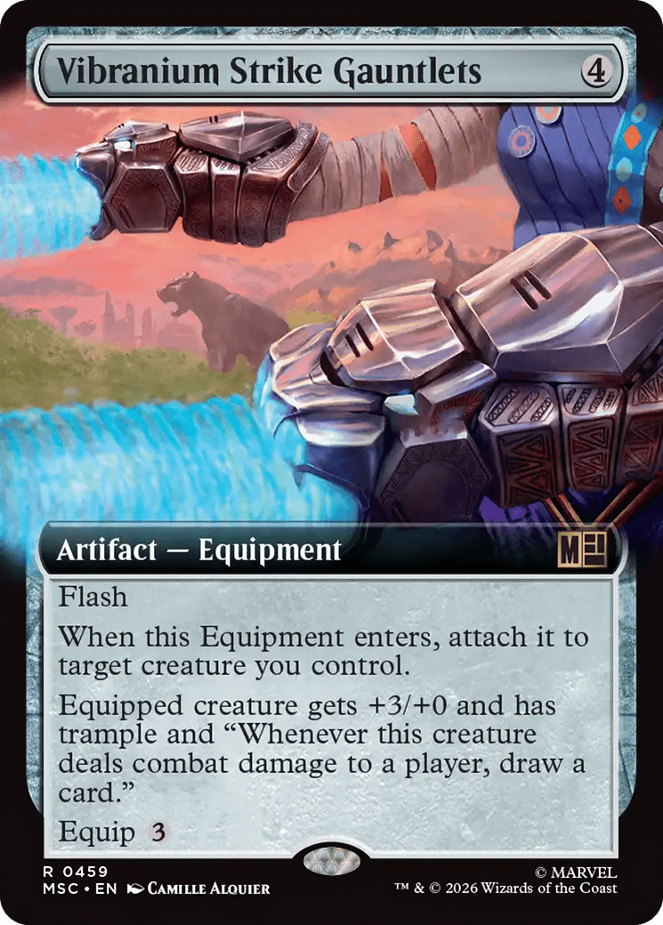 Vibranium Strike Gauntlets (Extended Art) [Marvel Super Heroes Commander] MTG Single Magic: The Gathering  | Multizone: Comics And Games