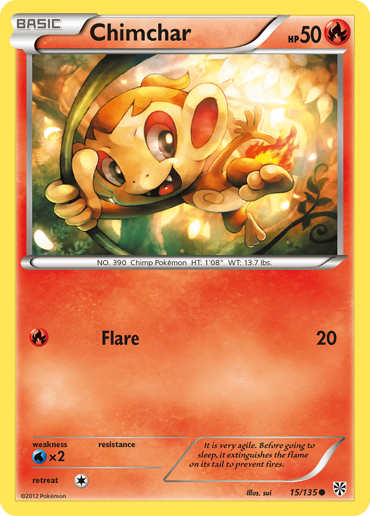 Chimchar (15/135) [Black & White: Plasma Storm] Pokemon Single Pokémon  | Multizone: Comics And Games