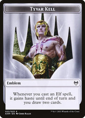 Human Warrior // Tyvar Kell Emblem Double-Sided Token [Kaldheim Tokens] MTG Single Magic: The Gathering  | Multizone: Comics And Games