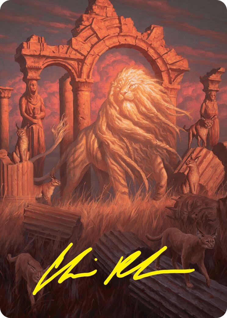 Arahbo, the First Fang Art Card (26/54) (Gold-Stamped Signature) [Foundations Art Series] MTG Single Magic: The Gathering  | Multizone: Comics And Games