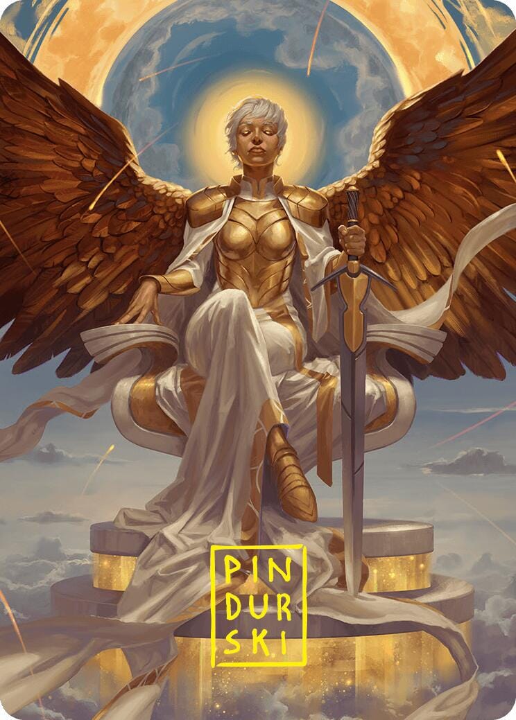 Herald of Eternal Dawn Art Card (27/54) (Gold-Stamped Signature) [Foundations Art Series] MTG Single Magic: The Gathering  | Multizone: Comics And Games
