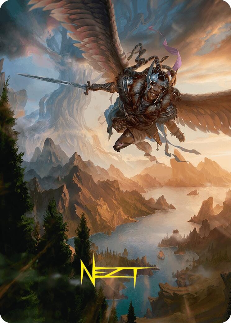 Youthful Valkyrie Art Card (28/54) (Gold-Stamped Signature) [Foundations Art Series] MTG Single Magic: The Gathering  | Multizone: Comics And Games