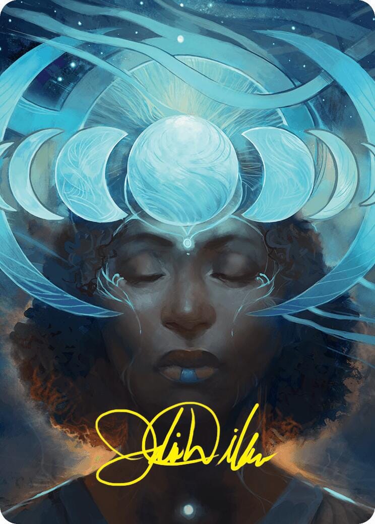Lunar Insight Art Card (31/54) (Gold-Stamped Signature) [Foundations Art Series] MTG Single Magic: The Gathering  | Multizone: Comics And Games