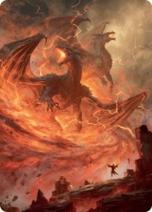 Rite of the Dragoncaller Art Card (38/54) [Foundations Art Series] MTG Single Magic: The Gathering  | Multizone: Comics And Games