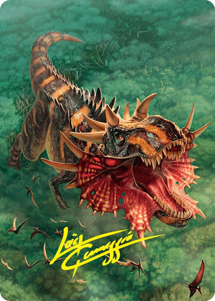 Gigantosaurus Art Card (53/54) (Gold-Stamped Signature) [Foundations Art Series] MTG Single Magic: The Gathering  | Multizone: Comics And Games