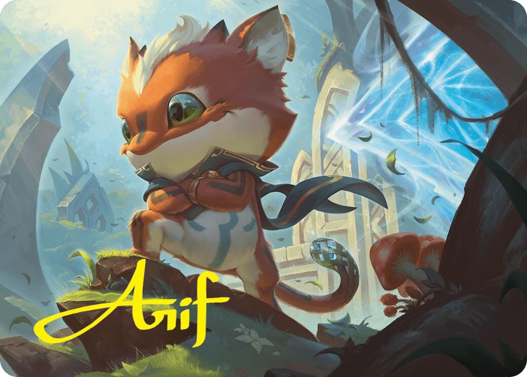 Loot, Exuberant Explorer Art Card (12/54) (Gold-Stamped Signature) [Foundations Art Series] MTG Single Magic: The Gathering  | Multizone: Comics And Games