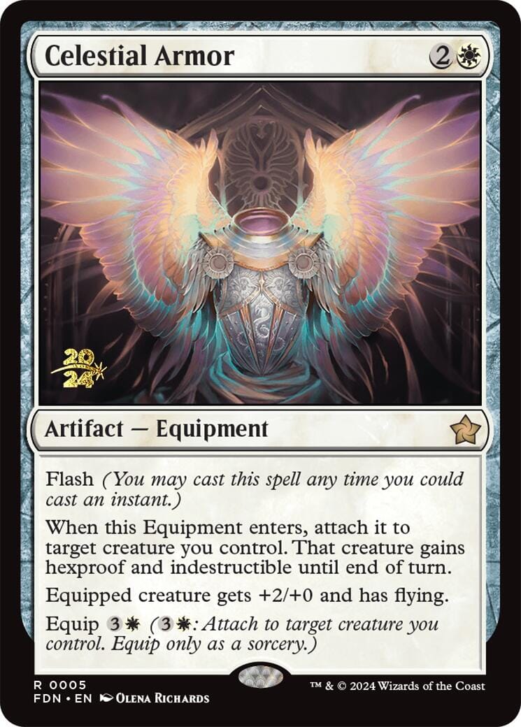 Celestial Armor [Foundations Prerelease Promos] MTG Single Magic: The Gathering  | Multizone: Comics And Games