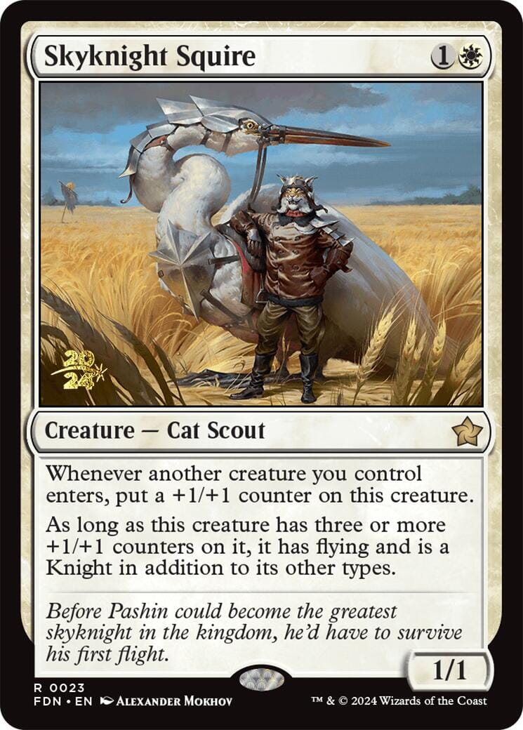 Skyknight Squire [Foundations Prerelease Promos] MTG Single Magic: The Gathering  | Multizone: Comics And Games