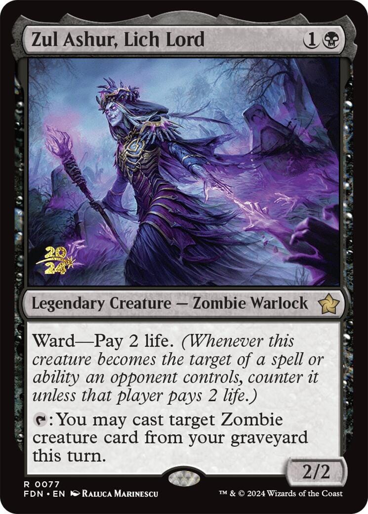 Zul Ashur, Lich Lord [Foundations Prerelease Promos] MTG Single Magic: The Gathering  | Multizone: Comics And Games