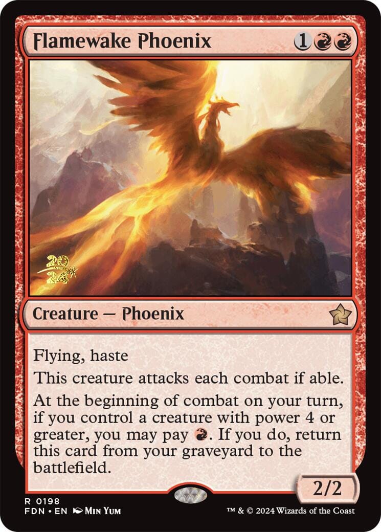 Flamewake Phoenix [Foundations Prerelease Promos] MTG Single Magic: The Gathering  | Multizone: Comics And Games