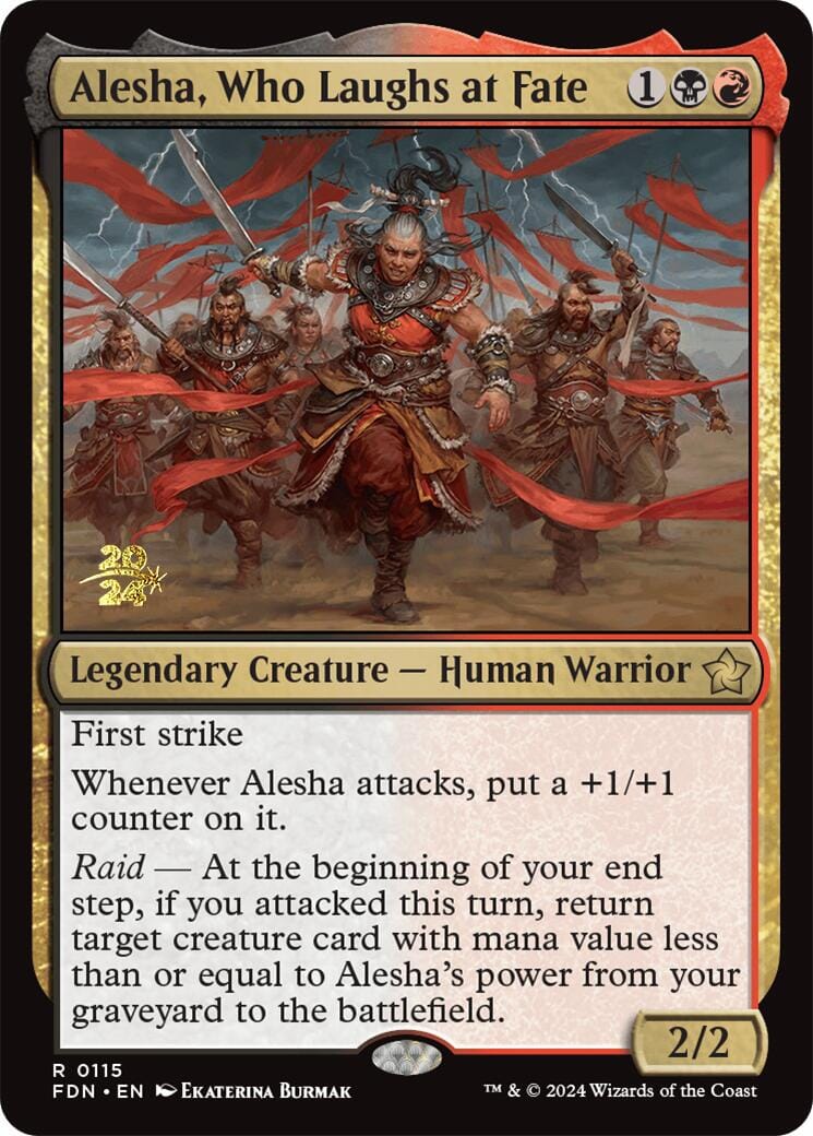 Alesha, Who Laughs at Fate [Foundations Prerelease Promos] MTG Single Magic: The Gathering  | Multizone: Comics And Games