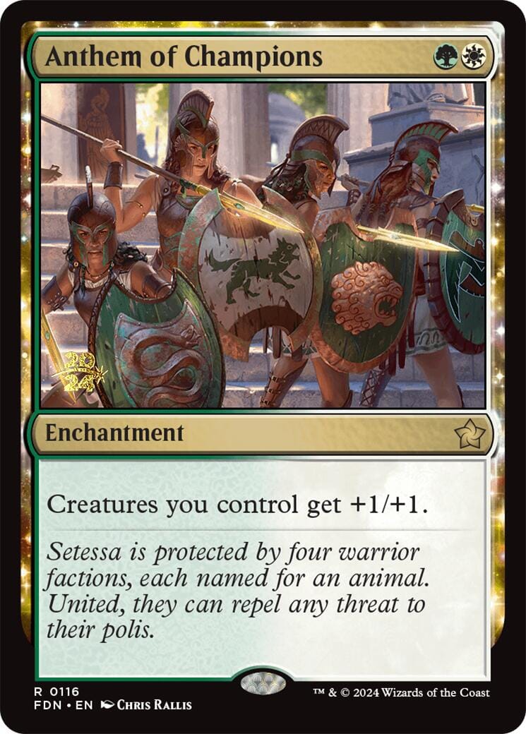 Anthem of Champions [Foundations Prerelease Promos] MTG Single Magic: The Gathering  | Multizone: Comics And Games