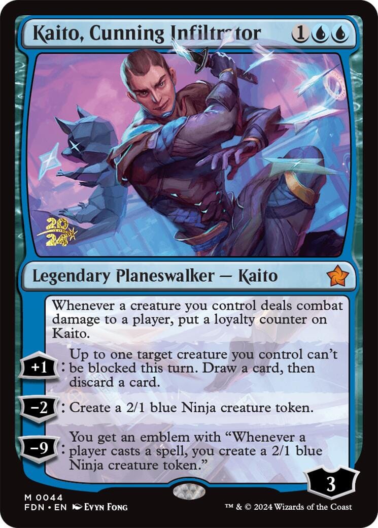 Kaito, Cunning Infiltrator [Foundations Prerelease Promos] MTG Single Magic: The Gathering  | Multizone: Comics And Games
