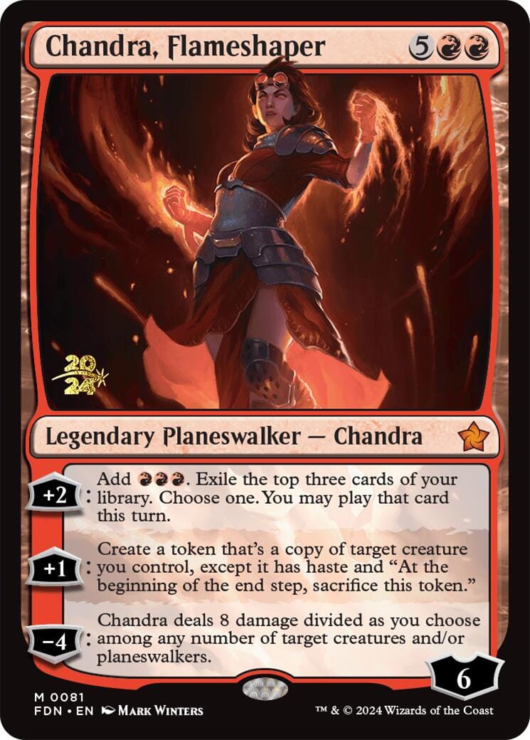 Chandra, Flameshaper [Foundations Prerelease Promos] MTG Single Magic: The Gathering  | Multizone: Comics And Games