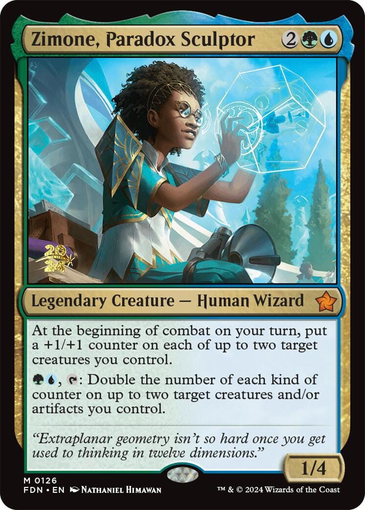 Zimone, Paradox Sculptor [Foundations Prerelease Promos] MTG Single Magic: The Gathering  | Multizone: Comics And Games