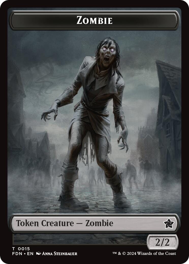 Zombie // Insect Doubled-Sided Token [Foundations Tokens] MTG Single Magic: The Gathering  | Multizone: Comics And Games