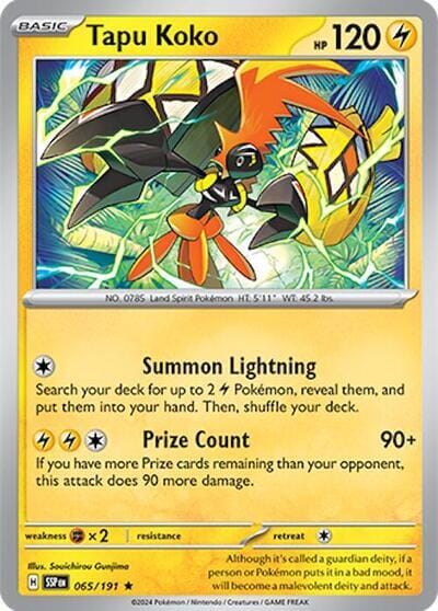 Tapu Koko (065/191) (Deck Exclusives) [Scarlet & Violet: Surging Sparks] Pokemon Single Pokémon  | Multizone: Comics And Games
